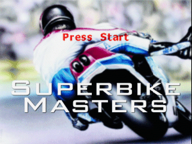 Superbike Masters title screen for Playstation